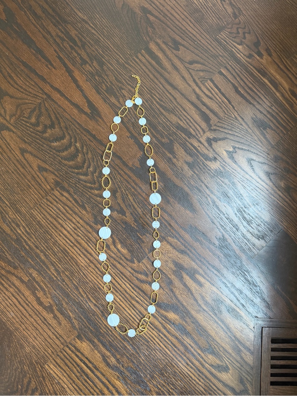 Joan Rivers Gold-tone links with White Discs Necklace
